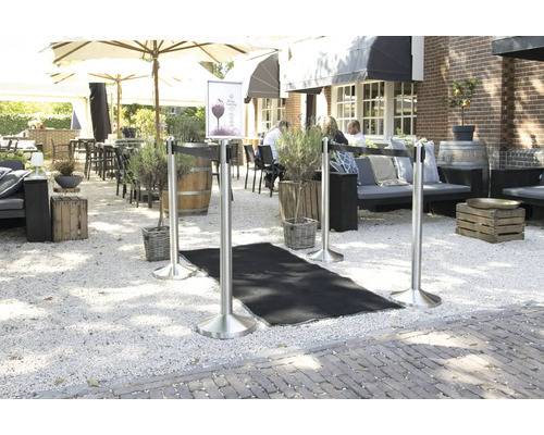 Colonnina Separa Code Securit - RS-RT-RVS-BL-SET (Acciaio con Nastro Nero)-2
