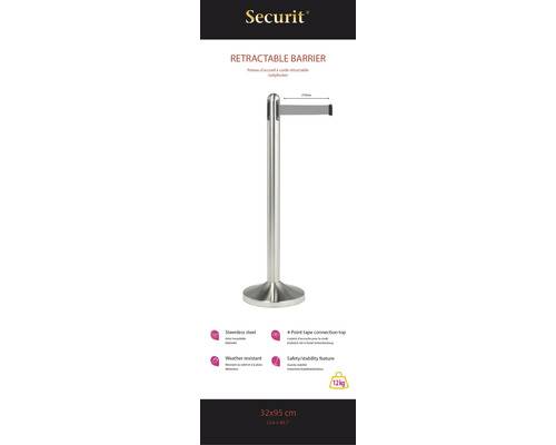 Colonnina Separa Code Securit - RS-RT-RVS-GY-SET (Acciaio con Nastro Grigio)-2