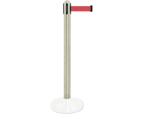 Colonnina Separa Code Securit - RS-RT-RVS-RD-SET (Acciaio con Nastro Rosso)-1