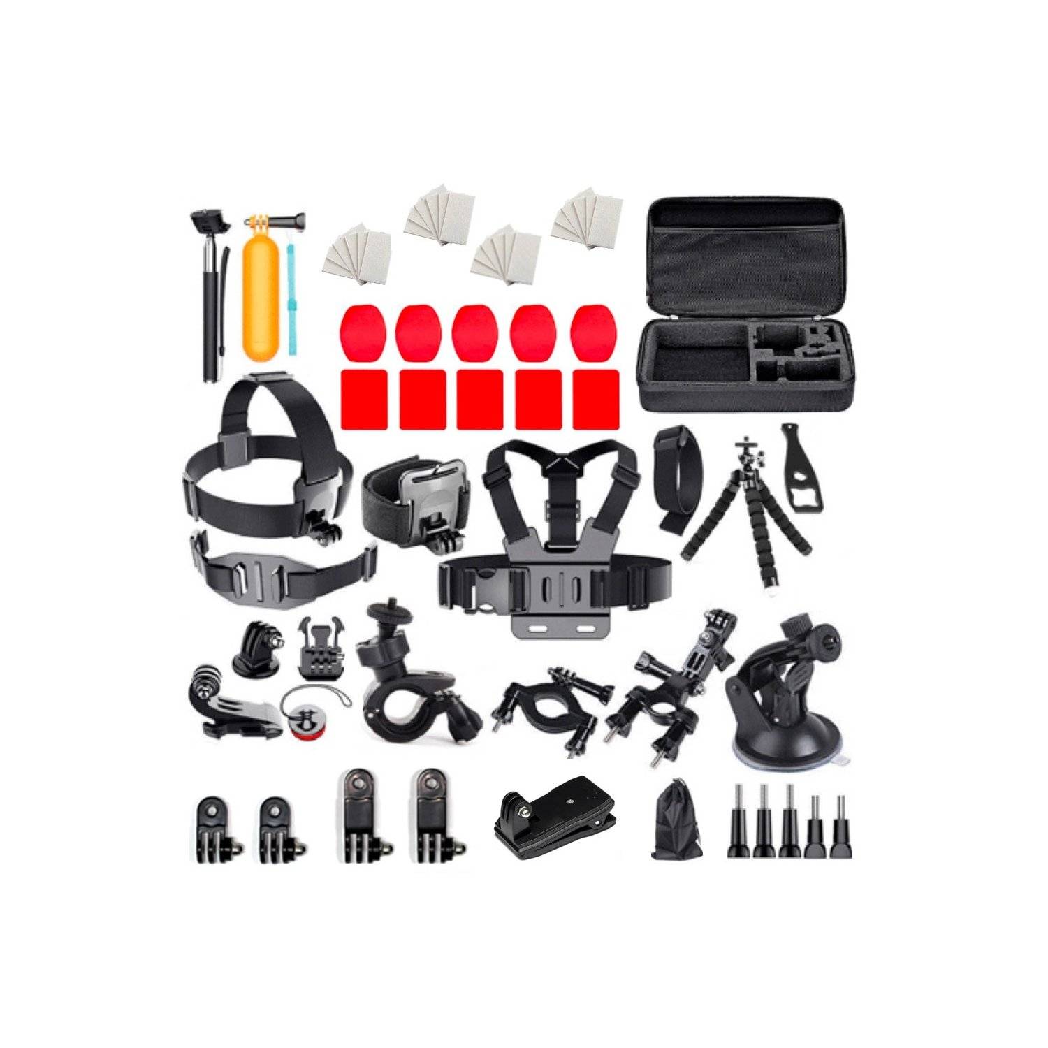 Set di accessori universali 63 in 1 compatibili con le fotocamere sportive GoPro, DJI, Insta360, SJCam,-0