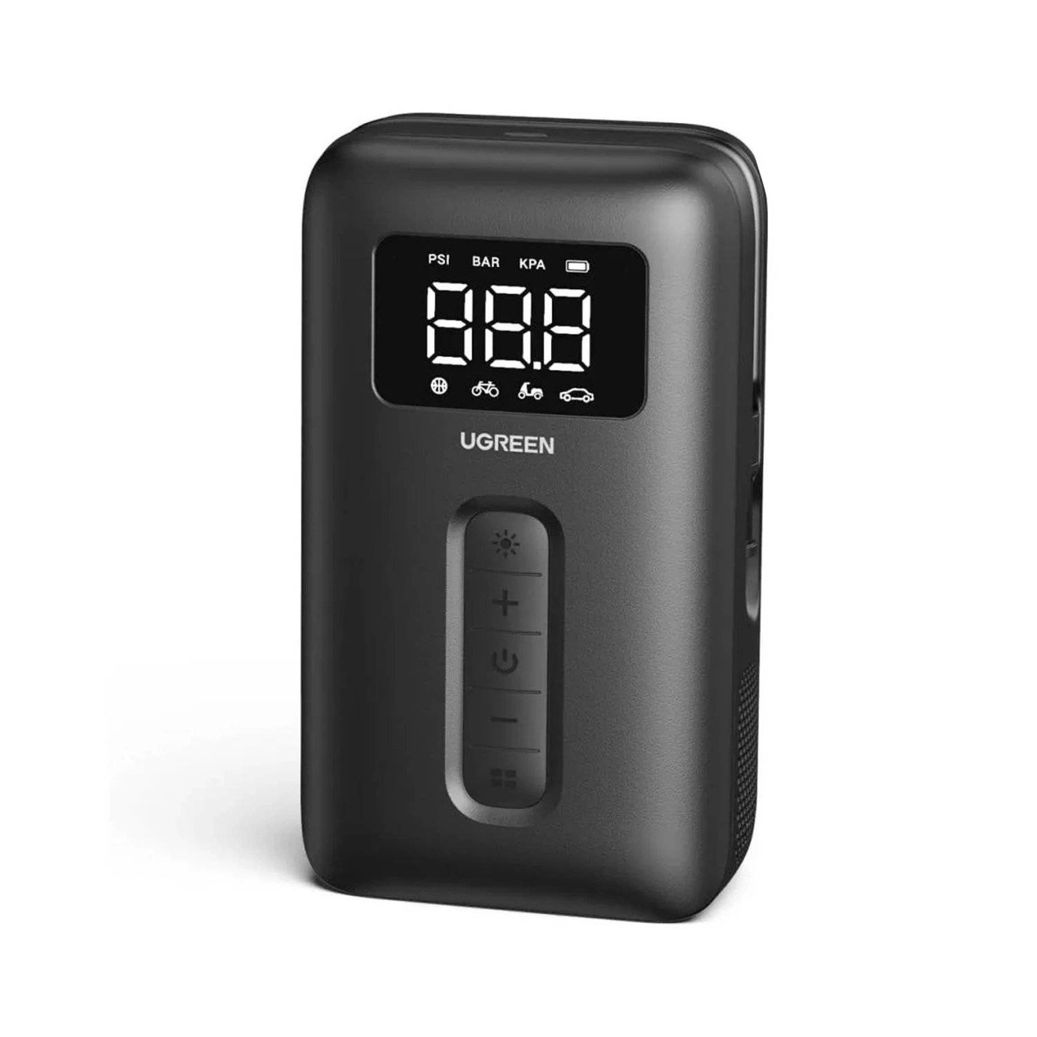Compressore aria CD259 con batteria e illuminazione LED - nero - pompa elettronica - pneumatici auto/bici-0