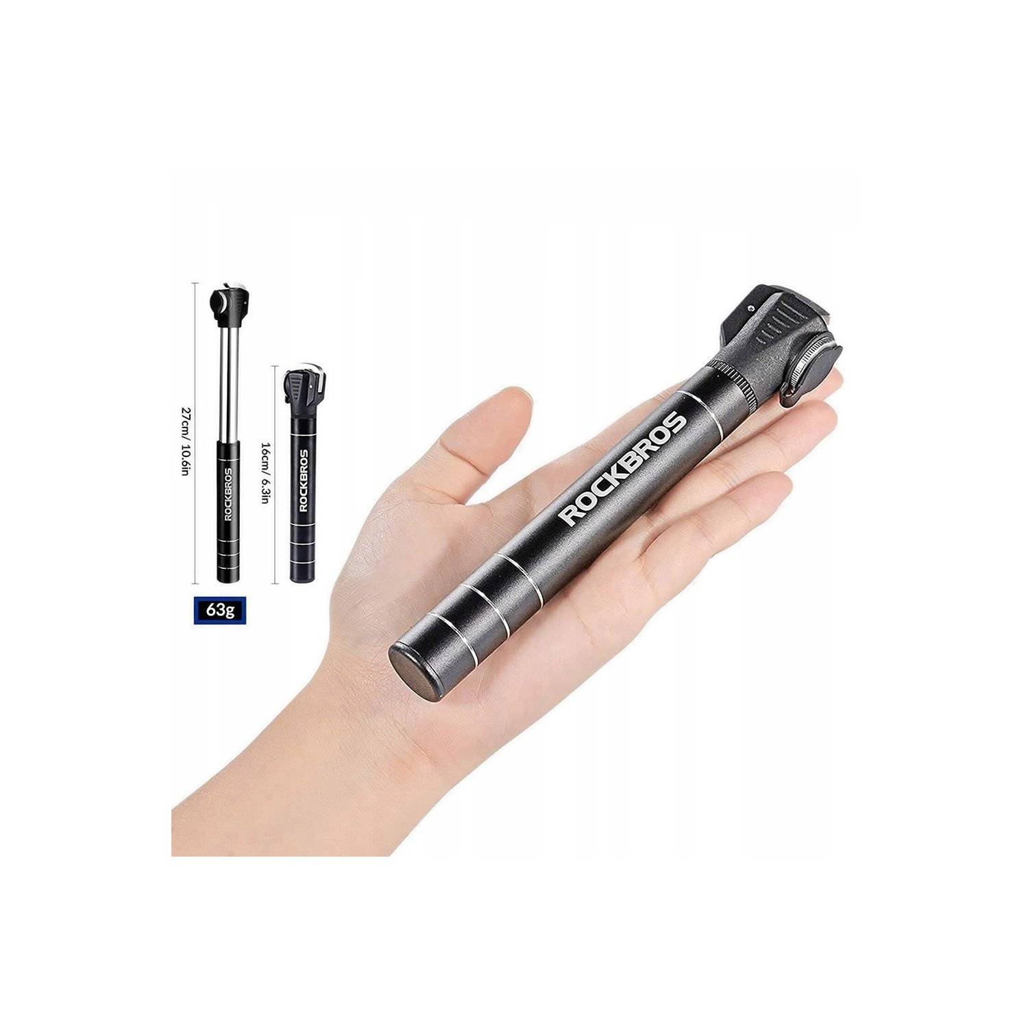 Pratica pompa da montare sulla bicicletta - Pompa da bicicletta JG-1040B piccola – nera-1