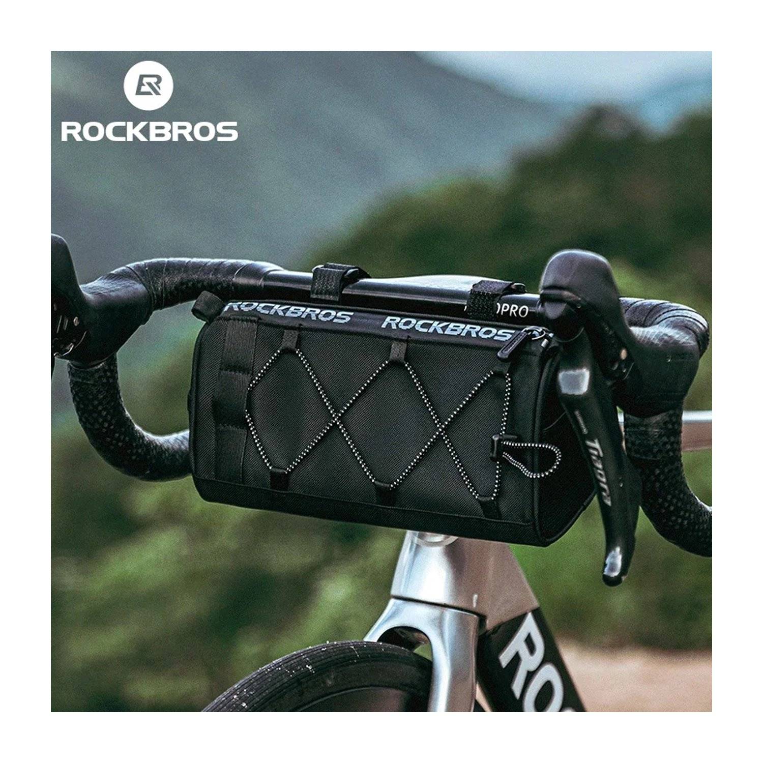 Borsa da manubrio - borsa da bicicletta nera per volante - capacità 1,5 l-2