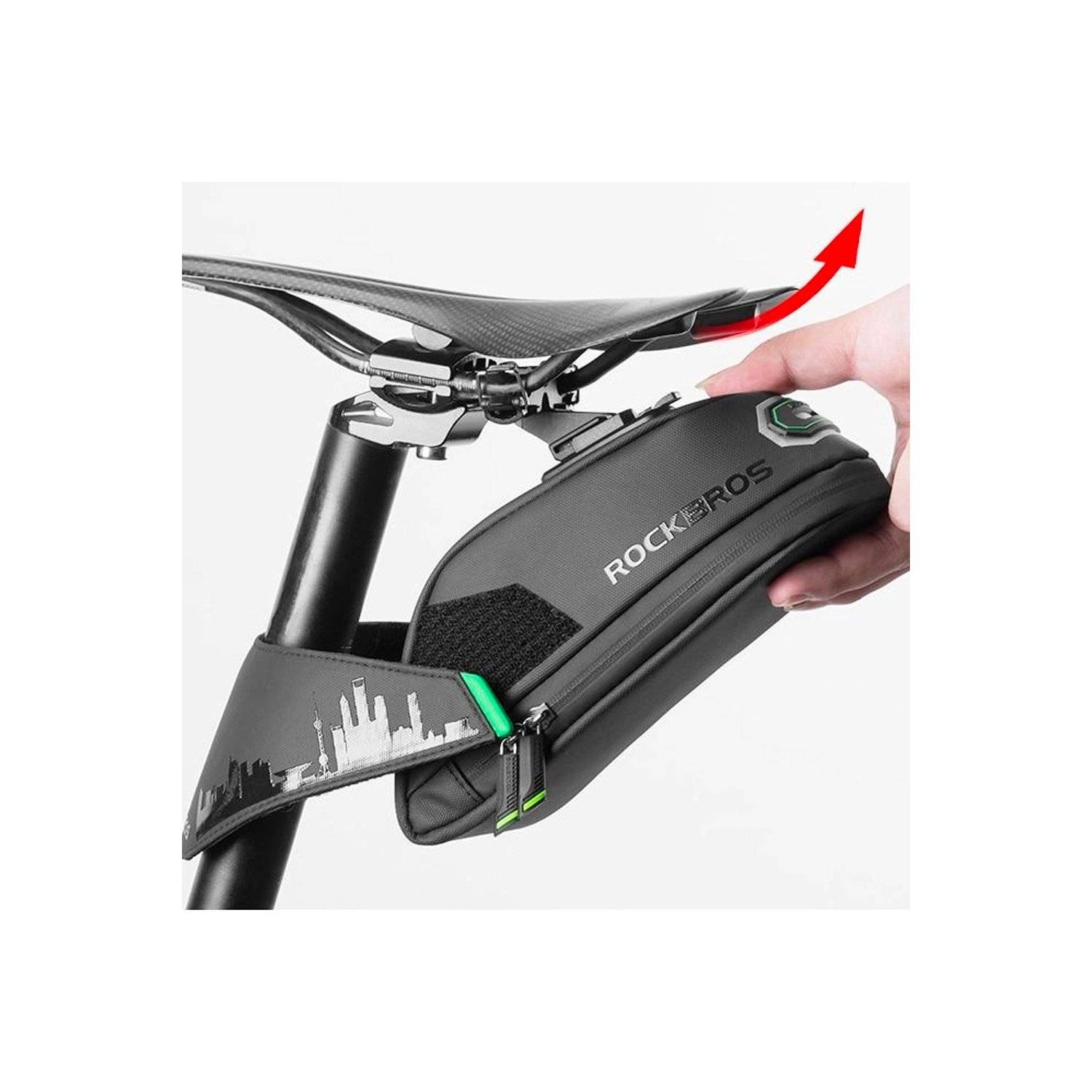 Borsa da bicicletta sottosella - Nera C27-1 - Capacità 1,5 l-1