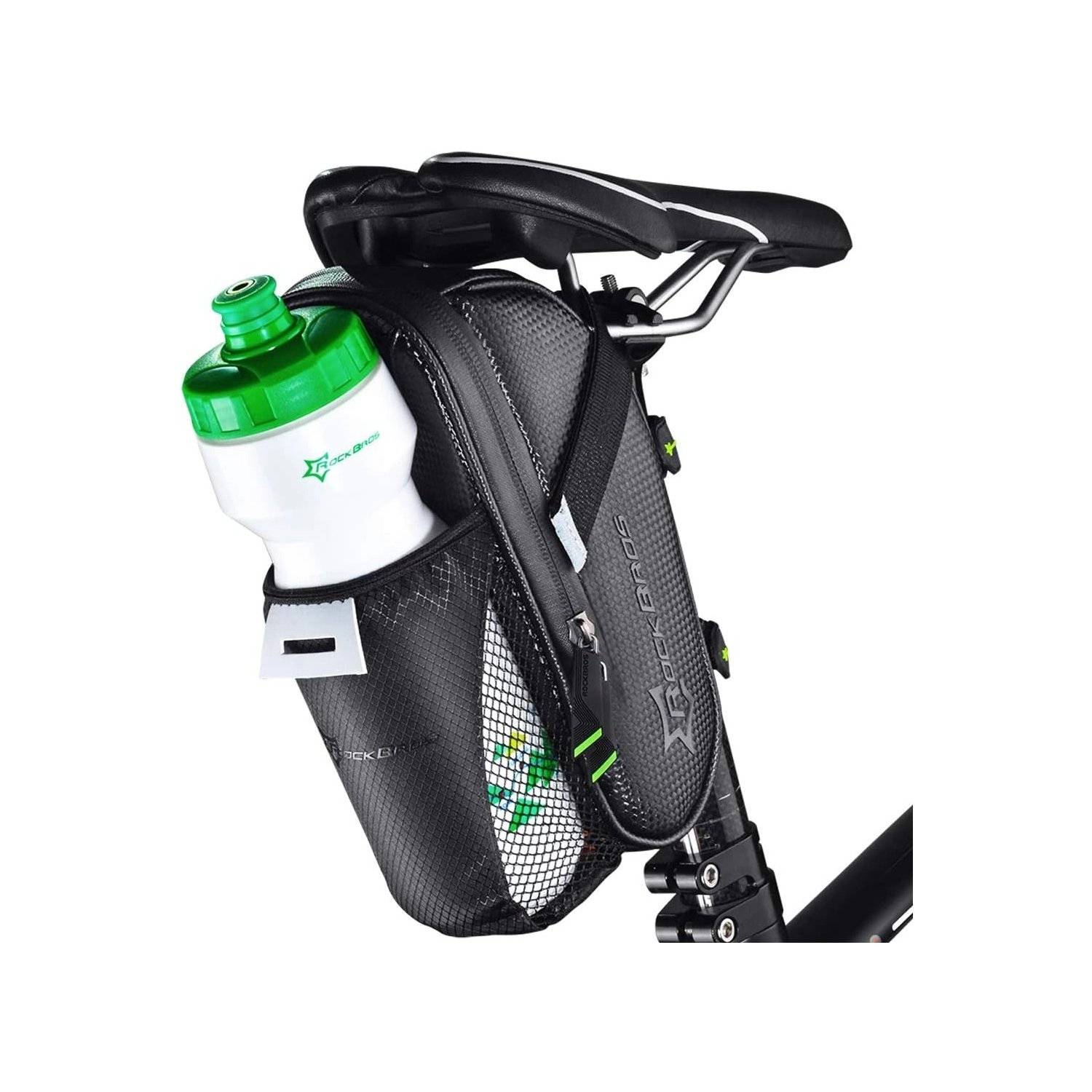Borsa C7-1 borsa da bicicletta impermeabile con attacco per sella capacità 1,5 l - nera-0