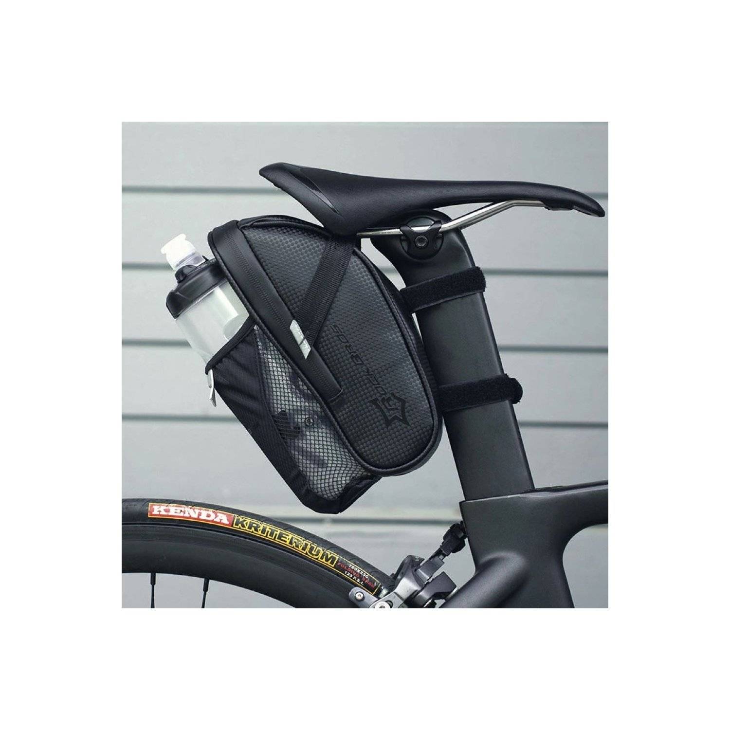 Borsa C7-1 borsa da bicicletta impermeabile con attacco per sella capacità 1,5 l - nera-2