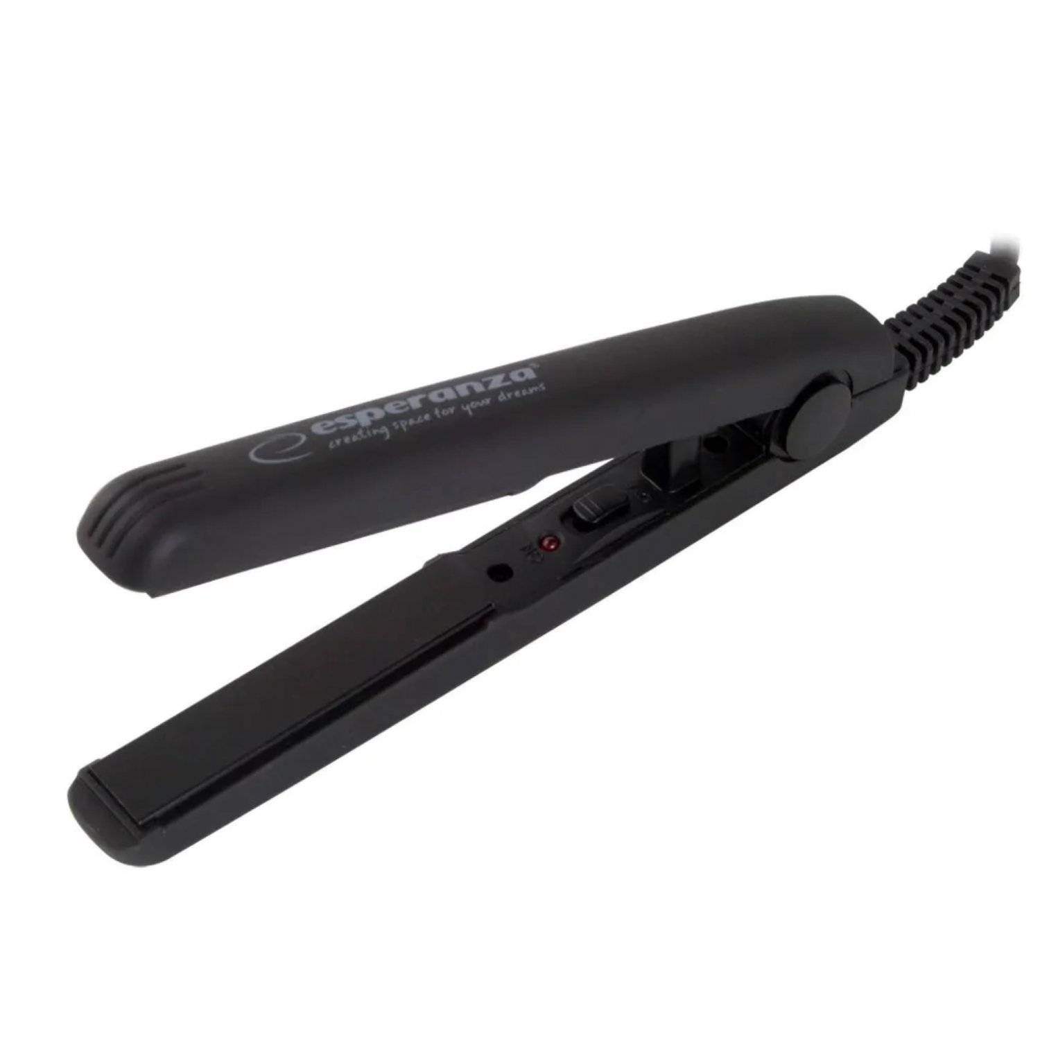Piastra per capelli nera da 22 W con cavo da 1,8 m, dispositivo per acconciature, piastre in ceramica-0