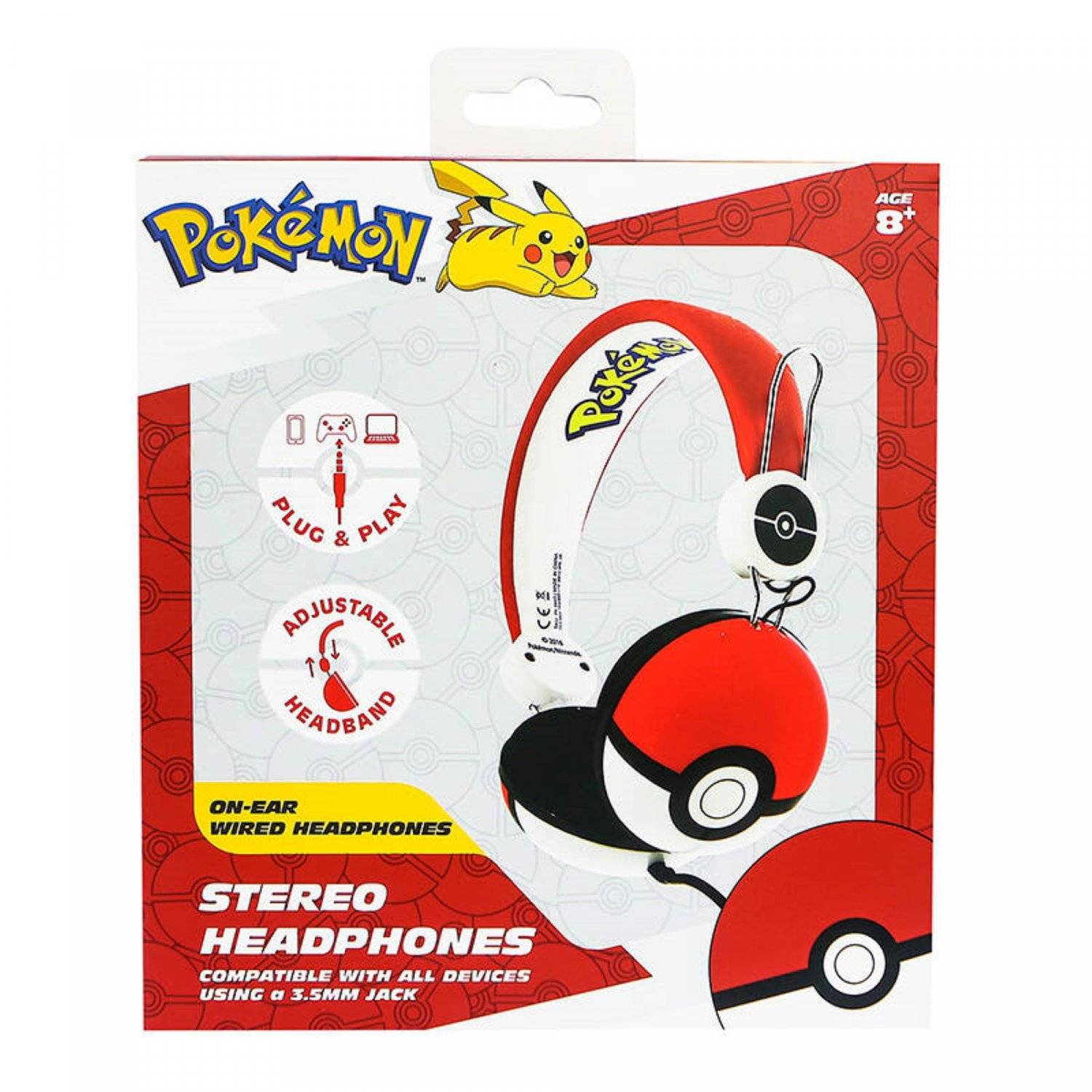 Cuffie cablate per bambini OTL Pokemon Pokeball in rosso-4