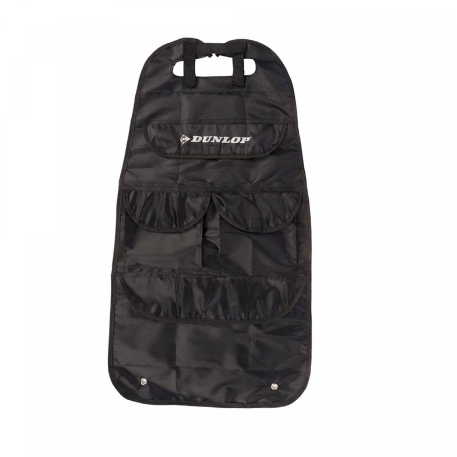 Dunlop – organizer per auto/scatola portaoggetti/protezione per sedile in nero con chiusura in velcro-0