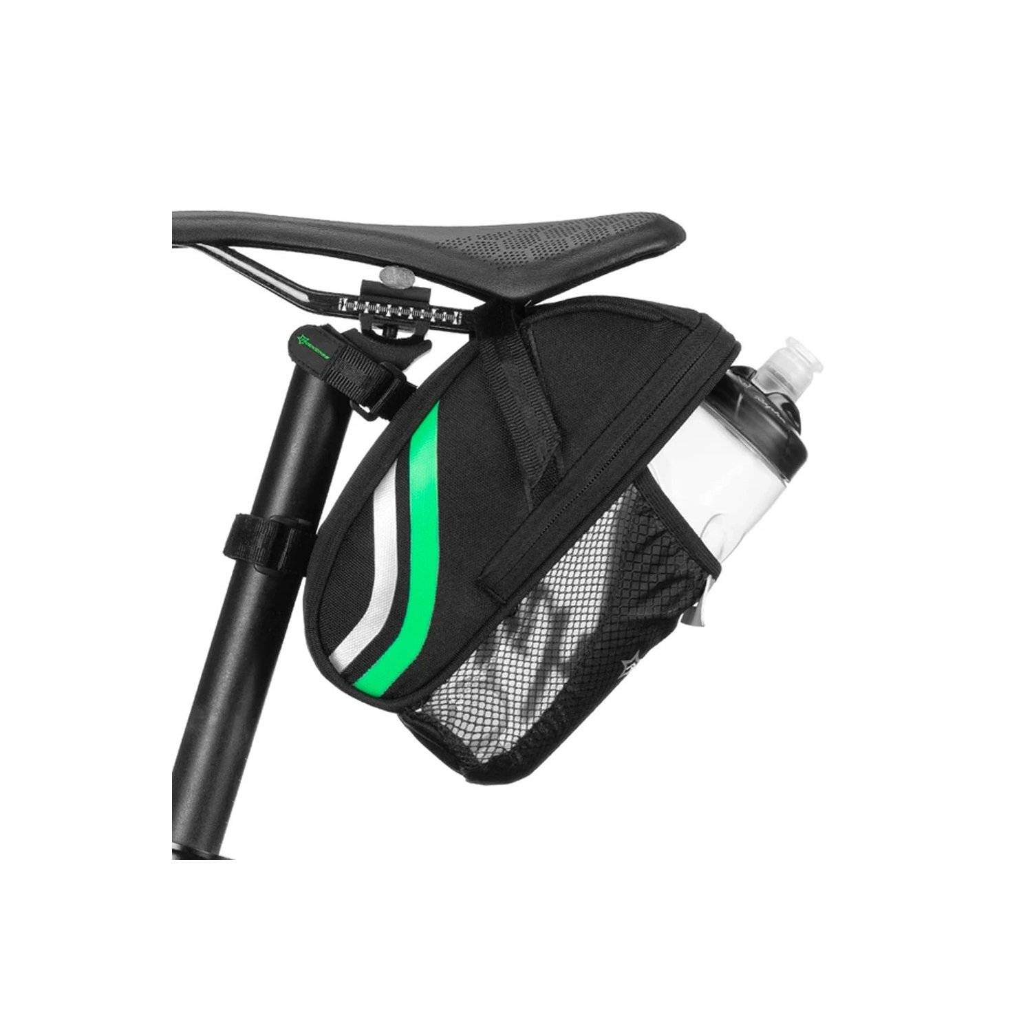 Borsa da bicicletta sottosella - nera - Borsa da sella con capacità di 1 litro-0