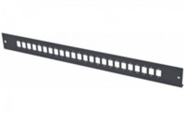 LWL Frontplatte unbestückt für LWL Spleißbox, 24 x LC Duplex (395420)