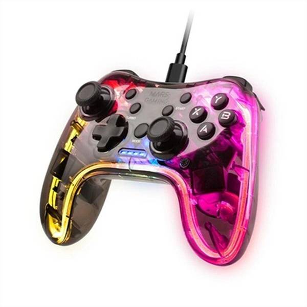 Mars Gaming MGP-C, Gamepad RGB, Doppia Vibrazione Aptica, per PC, Switch, PS3, Raspberry Pi, Mac, Android