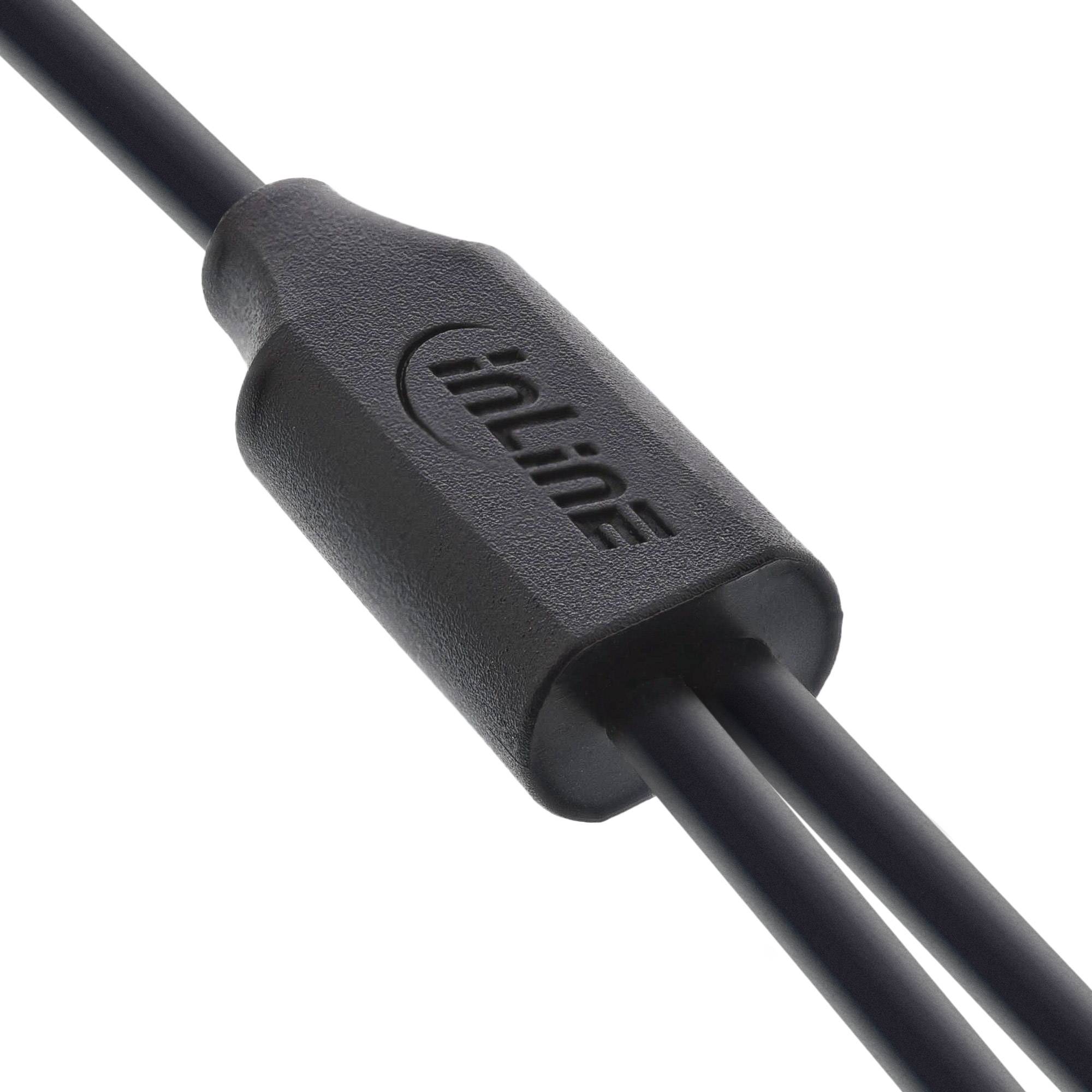 Cavo di ricarica InLine USB 2in1 Y, 1x spina USB-A su 2x spina USB-C, nero 2 m, 2 m, USB A, 2 x USB C, USB 2.0, nero-1