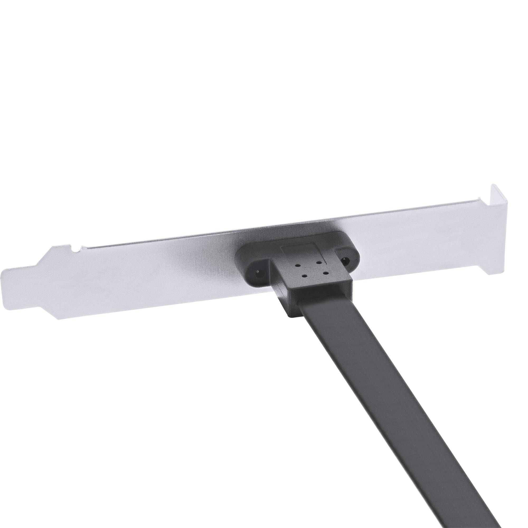 Coperchio slot PCI InLine - Pannello frontale da USB-C a USB 3.2 Chiave-A interna - 0,3 m-1