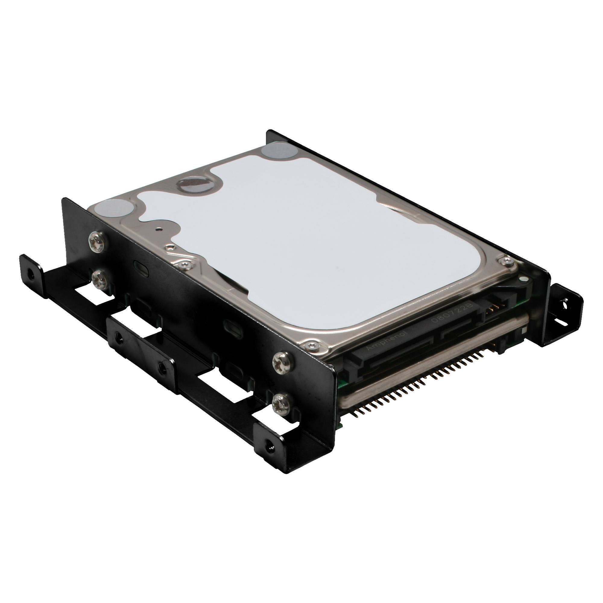 InLine Guide di montaggio per HDD/SSD da 2x 2,5" a 3,5", telaio e viti, nero-2