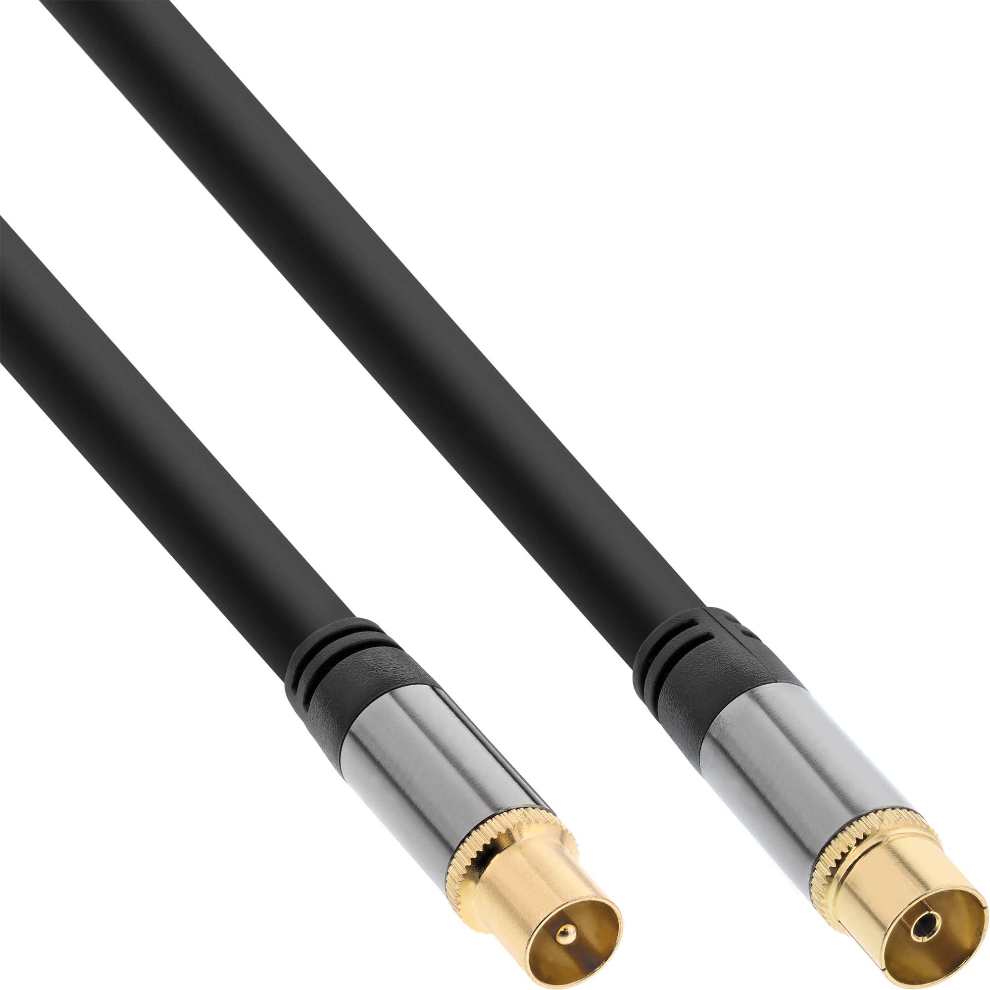 InLine Premium Antennenkabel - 4x geschirmt - >110dB - schwarz - 10m-0