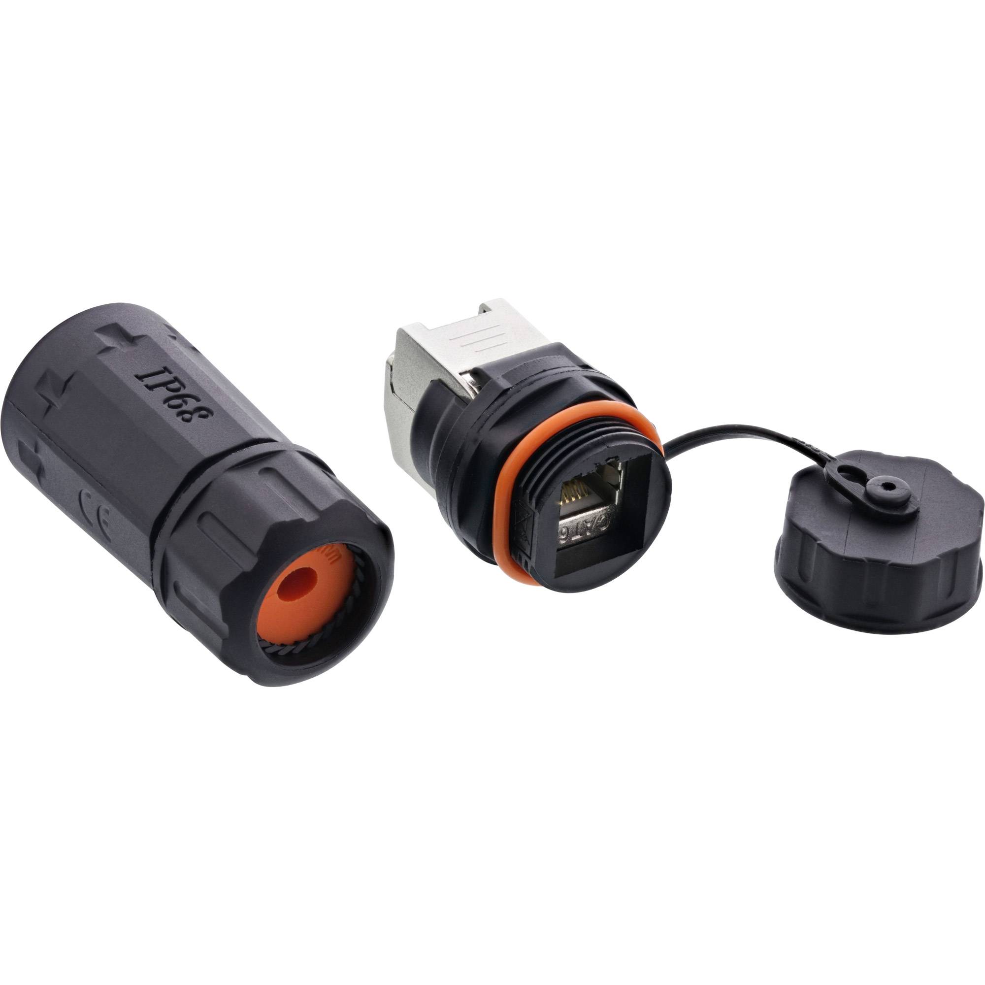 InLine Patchkabelbuchse Set RJ45 Cat.6A - wasserdicht IP68-0