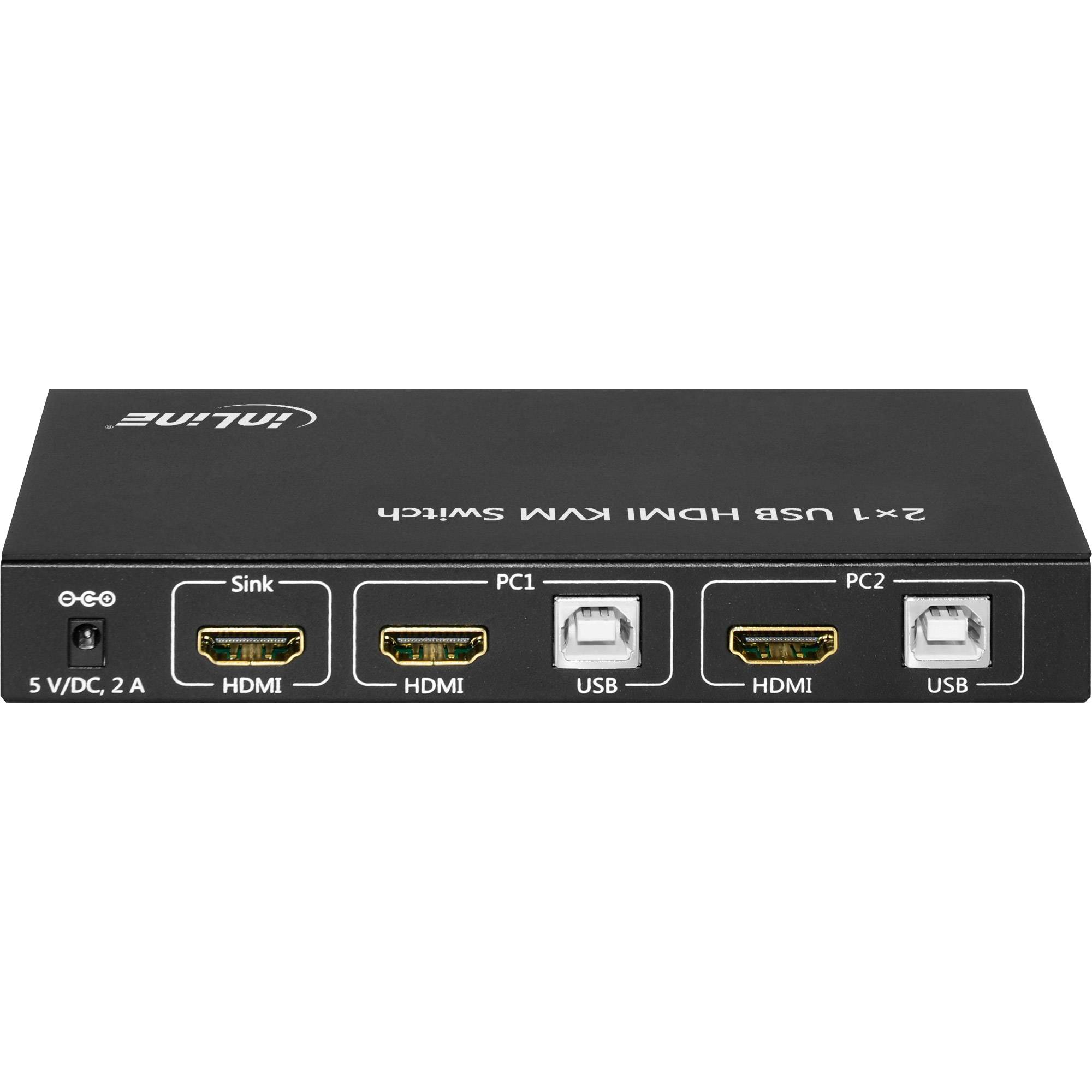 InLine KVM Desktop Switch - 2-fach - HDMI 4K2K - USB 2.0 Hub - mit Audio-3