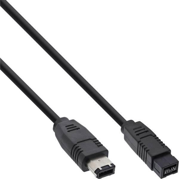 InLine FireWire Kabel - IEEE1394 6pol Stecker zu 9pol Stecker - schwarz - 1m
