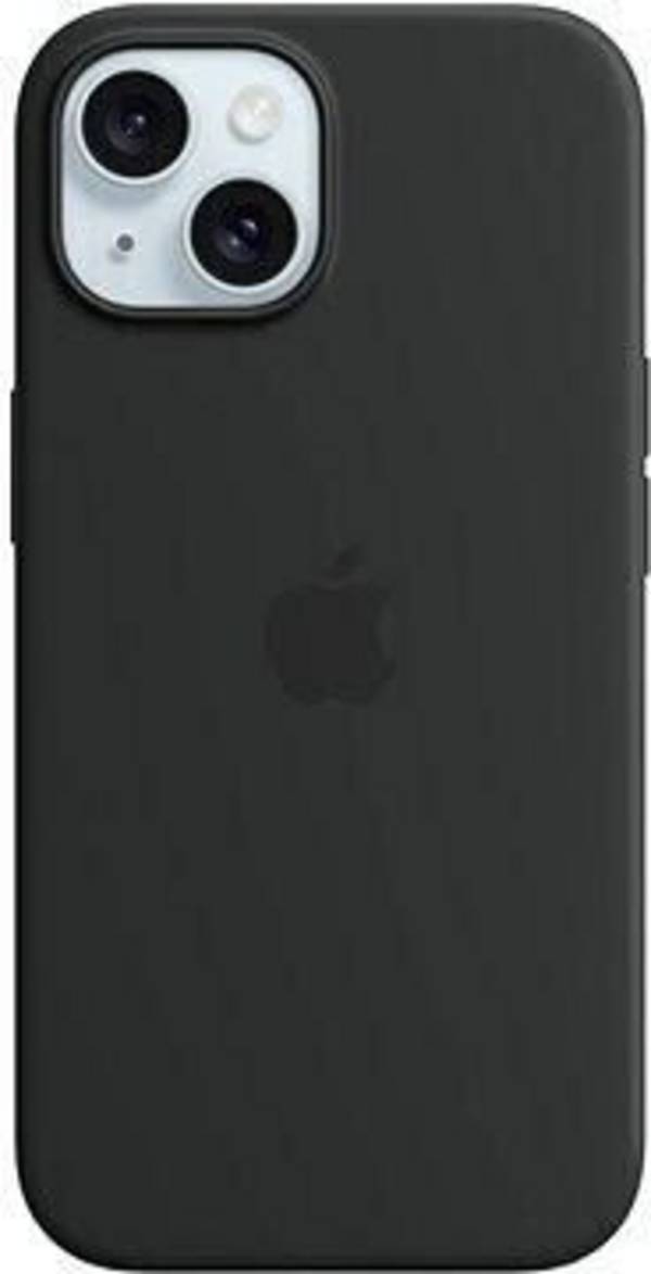 Apple - Hintere Abdeckung für Mobiltelefon - kompatibel mit MagSafe - Silikon - Schwarz - für iPhone 15 Plus (MXQR3ZM/A)