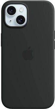 Apple - Hintere Abdeckung für Mobiltelefon - kompatibel mit MagSafe - Silikon - Schwarz - für iPhone 15 Plus (MXQR3ZM/A)-0