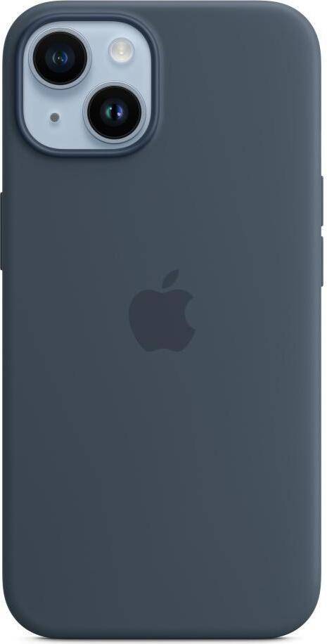Custodia in silicone Apple con MagSafe per Apple iPhone 14 Plus, blu tempesta-0