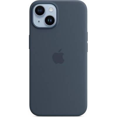 Custodia in silicone Apple con MagSafe per Apple iPhone 14 Plus, blu tempesta-0
