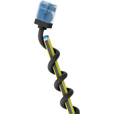 Cavo patch Goobay ultra flessibile CAT 6A, sottile, U/UTP, nero 0,25 m-0