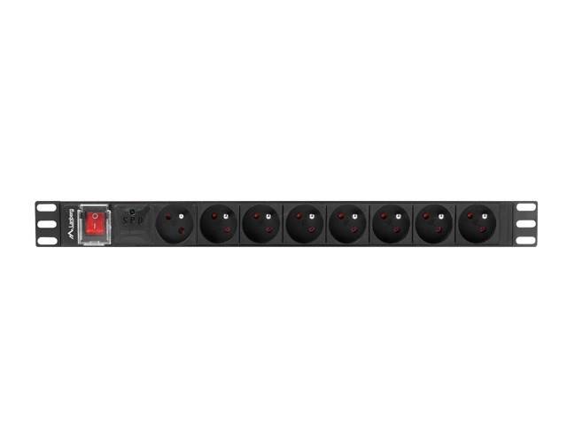 Lanberg PDU Steckdosenleiste 19" 1U 7x Schuko SPD-3MP 2m (PDU-PRO-07F-0200-BK)-2