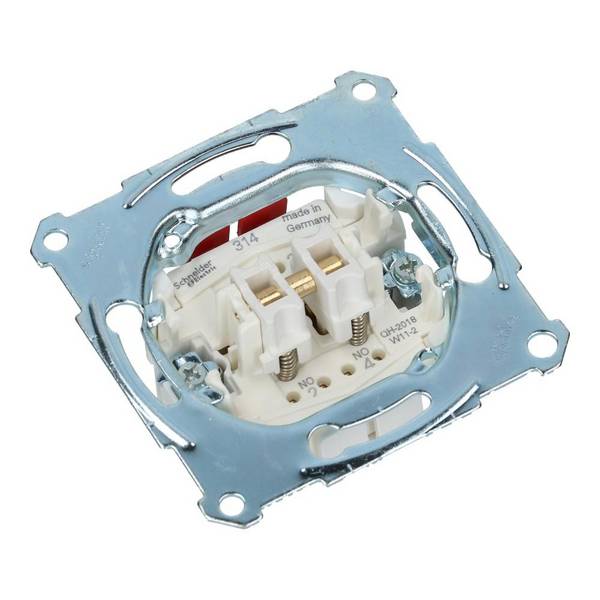 Schneider Electric - MTN3155-0000 - Double pbtn insrt make contact 1 pole, flush-mntd, 10 A, AC 250 V, screwl. term.