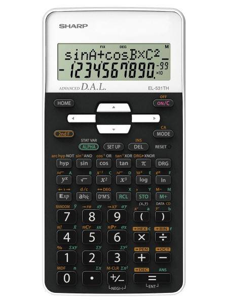 Sharp EL531TH calcolatrice Tasca Calcolatrice scientifica Nero, Bianco-0