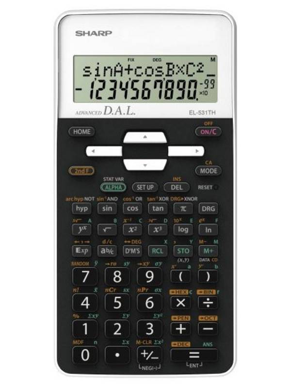 Sharp EL531TH calcolatrice Tasca Calcolatrice scientifica Nero, Bianco