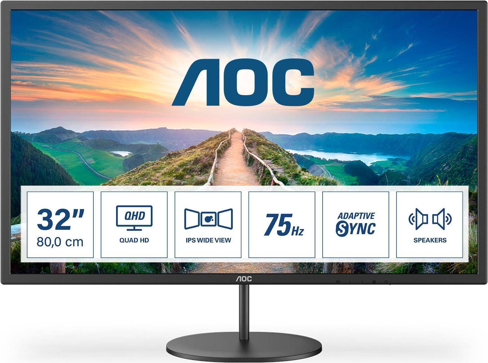 AOC V4 Q32V4 Computerbildschirm 80 cm (31.5" ) 2560 x 1440 Pixel 2K Ultra HD LED Schwarz (Q32V4)-0