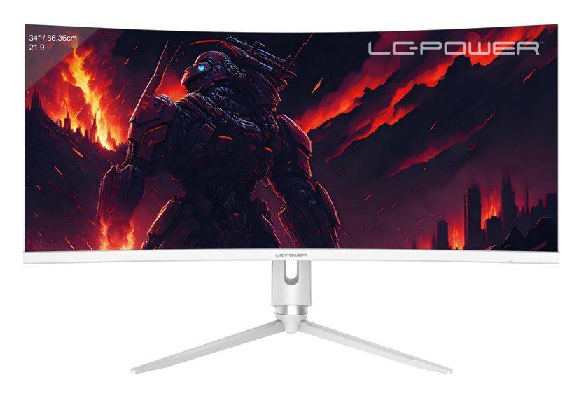 LC-Power 86,36cm (34") LC-M34-Q-C-PRO DP+HDMI+USB-A/-C+RJ45 - Flachbildschirm (TFT/LCD) - 34" [Energieklasse F] (LC-M34--0