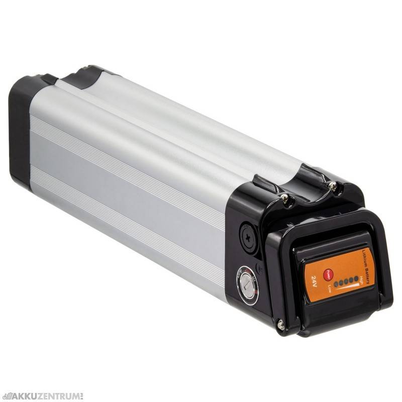 Batteria per bici elettrica Maratron "Silver Fish" XH259 - 25,9 V / 12 Ah - argento - tubo sella-0