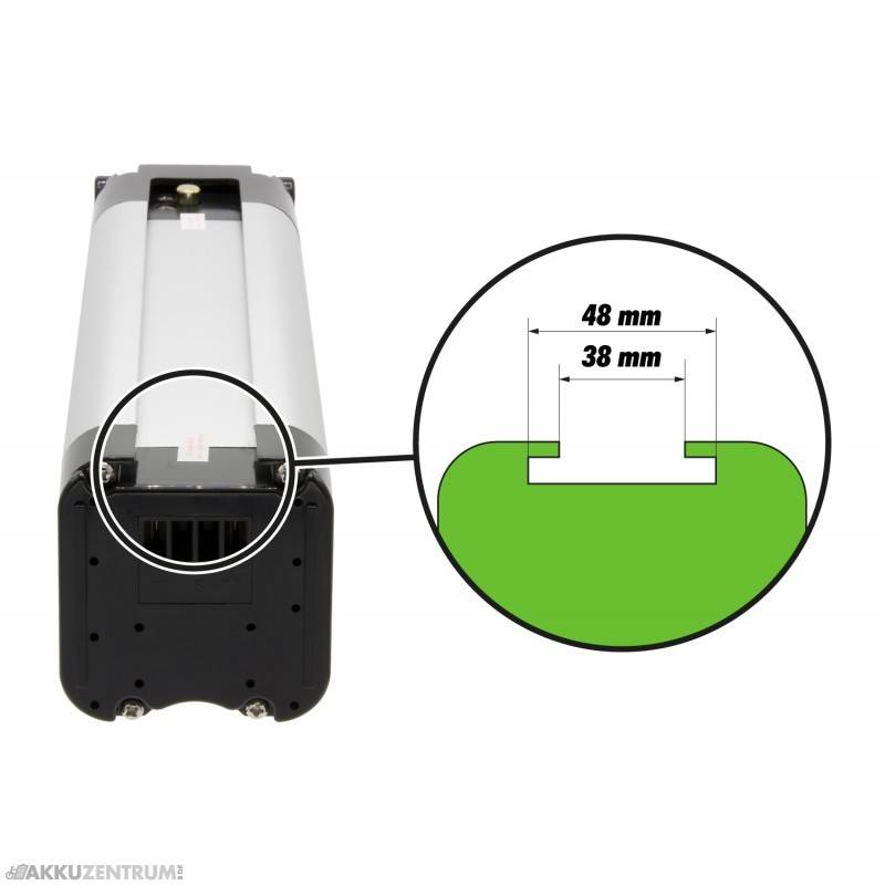 Batteria per bici elettrica Maratron "Silver Fish" XH259 - 25,9 V / 12 Ah - argento - tubo sella-3