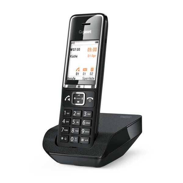 Gigaset COMFORT 550. Typ: Analoges Telefon, Hörertyp: Kabelloses Mobilteil. Freisprecheinrichtung, Telefonbuch Kapazität