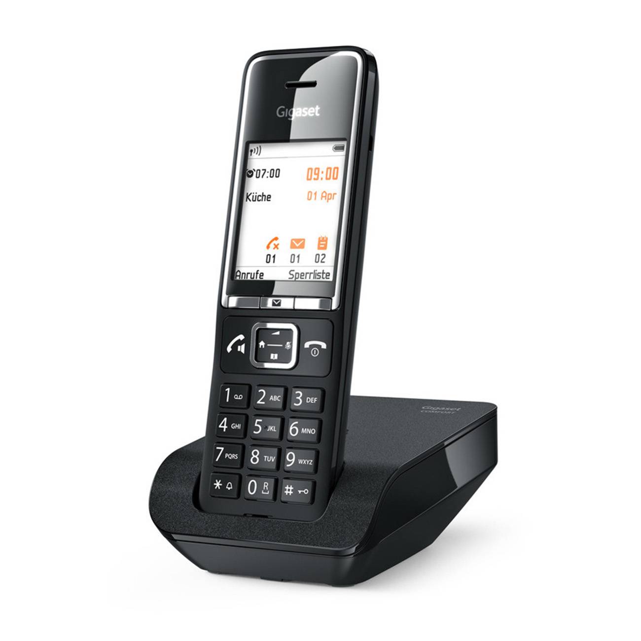 Gigaset COMFORT 550. Typ: Analoges Telefon, Hörertyp: Kabelloses Mobilteil. Freisprecheinrichtung, Telefonbuch Kapazität-0