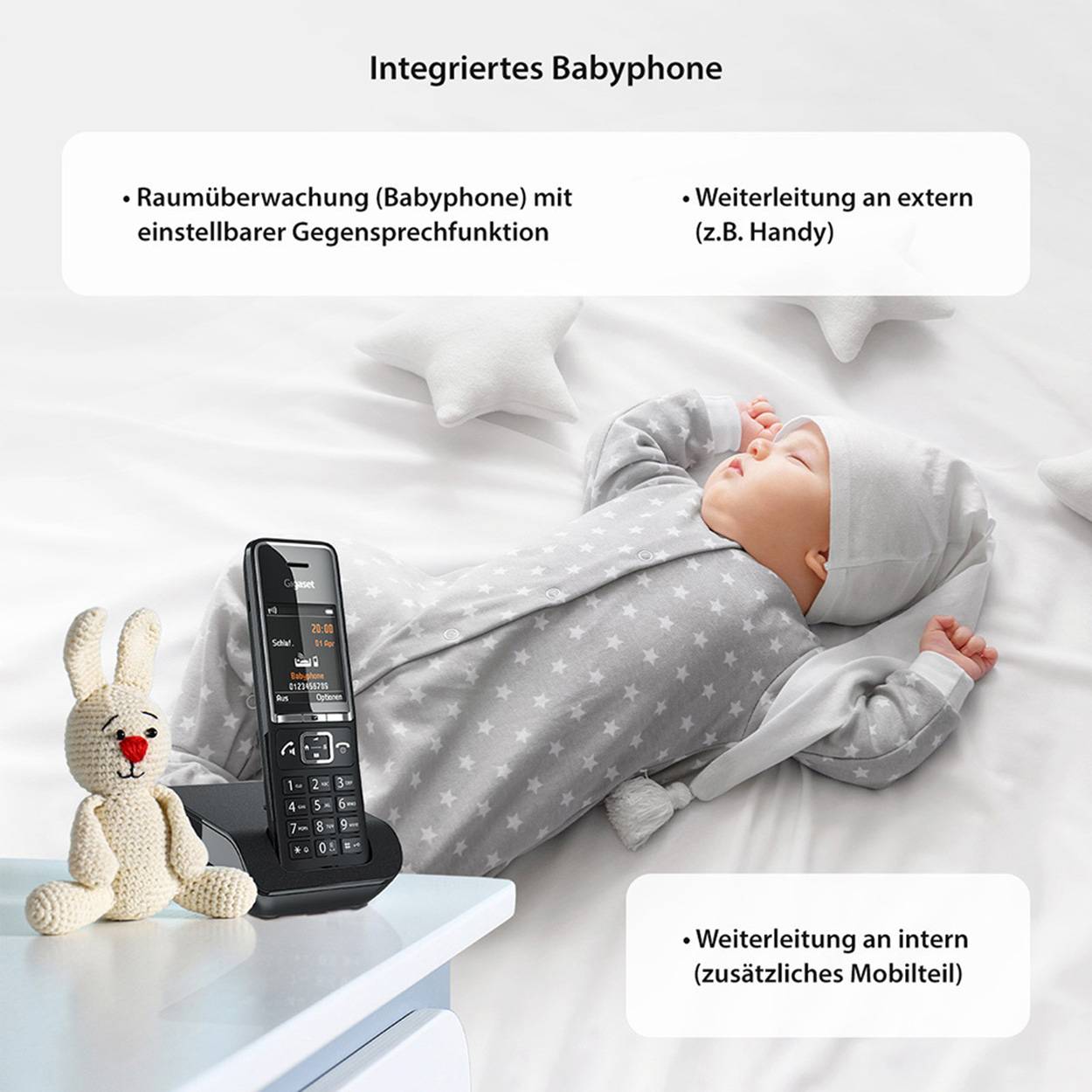 Gigaset COMFORT 550. Typ: Analoges Telefon, Hörertyp: Kabelloses Mobilteil. Freisprecheinrichtung, Telefonbuch Kapazität-3