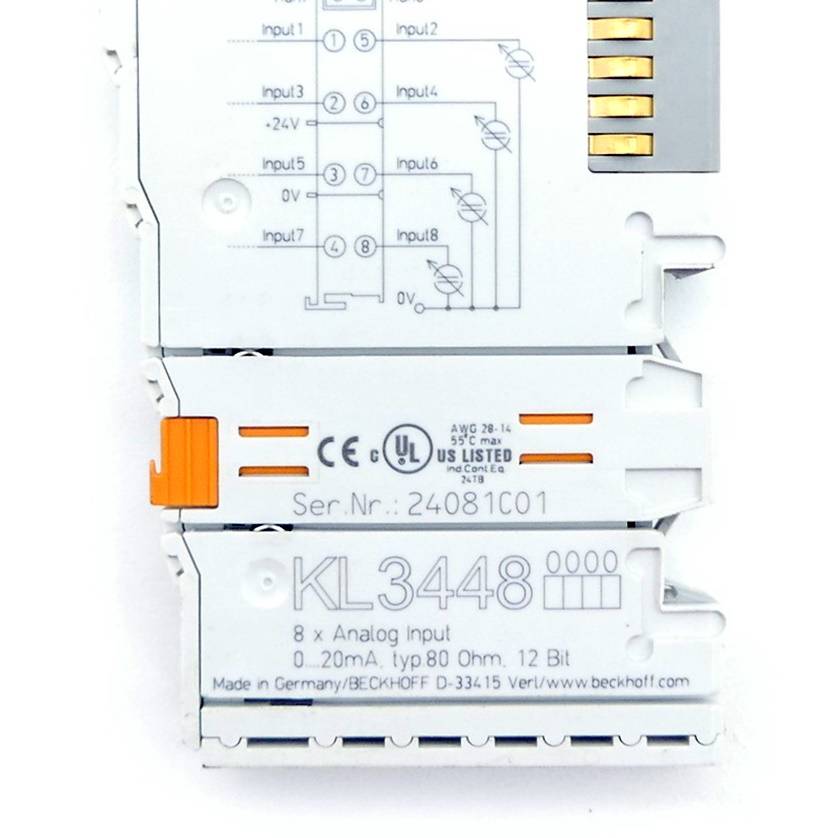 Beckhoff Morsetto bus 8-Canale-Analogico-Ingresso | KL3448-1
