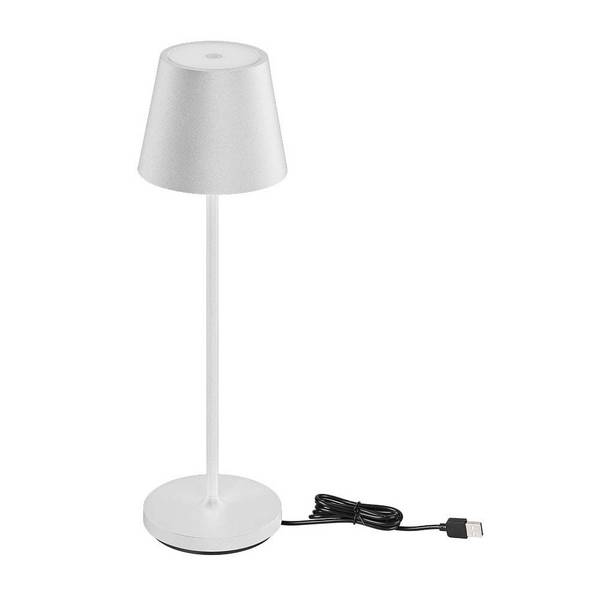 V-TAC Lampada LED da Tavolo 1.5W Bianco, Ricarica Wireless, Touch Dimmerabile 3000K IP54