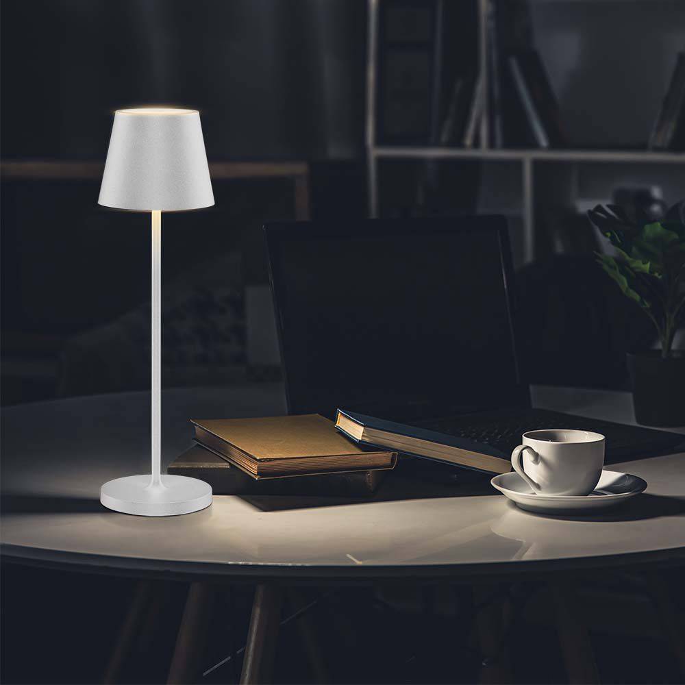 V-TAC Lampada LED da Tavolo 1.5W Bianco, Ricarica Wireless, Touch Dimmerabile 3000K IP54-1