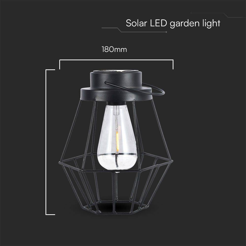 V-TAC Lampada LED Solare da Terra 0.5W Ricaricabile + Maniglia Nera 3000K IP44-2