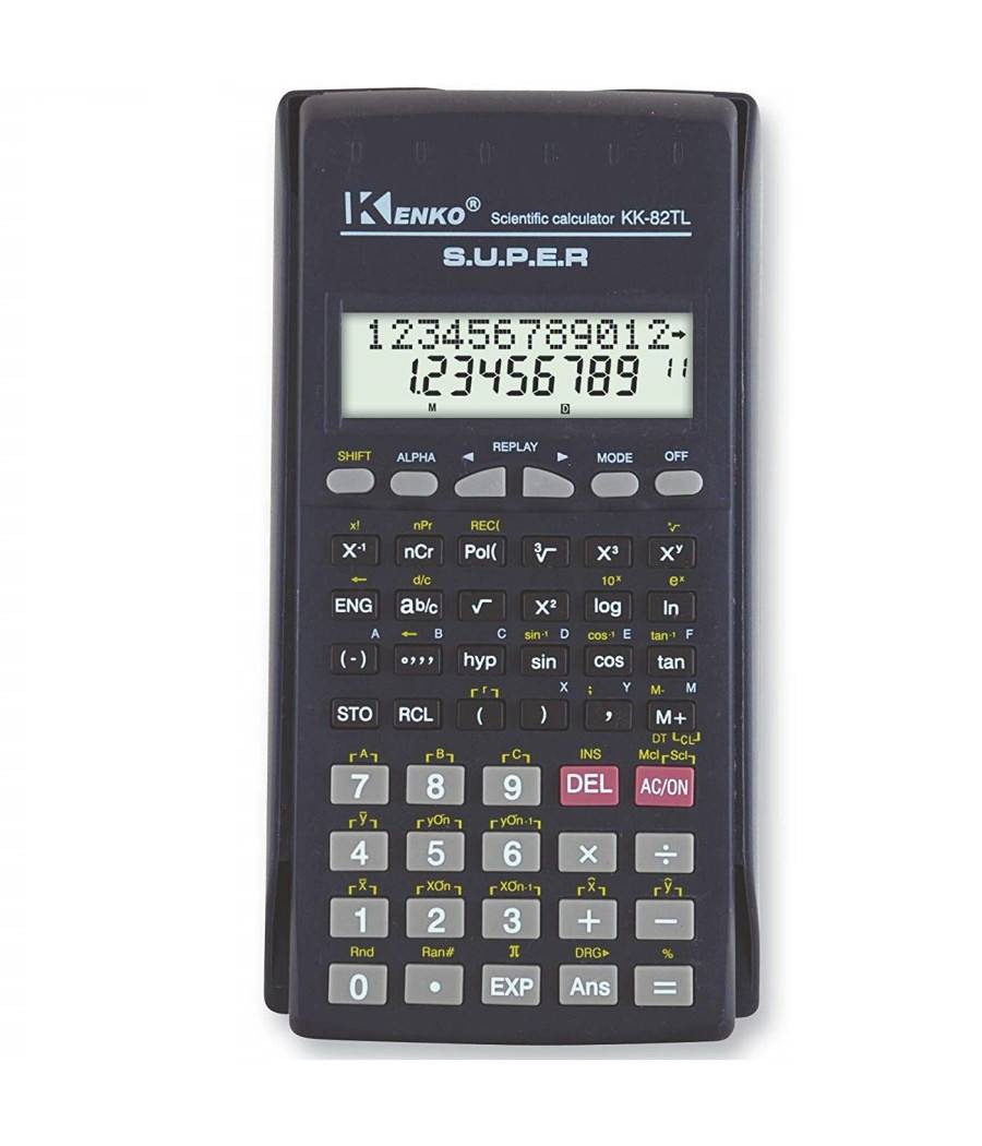 Calcolatrice Scientifica Kk-82tl 229 Funzioni Doppia Linea Calcolo Display Lcd --0