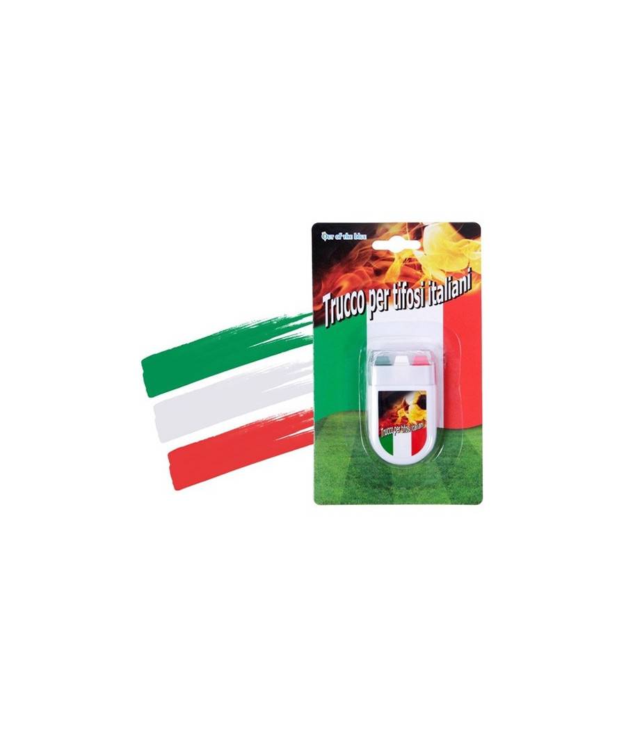 Trucco Per Tifosi Bandiera Italia Italiana 4x6cm Stick Make Up Viso Calcio Sport --1