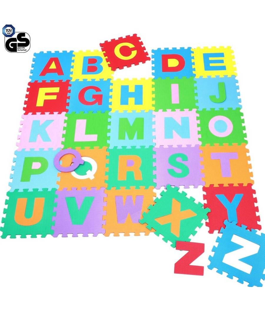 Tappeto Puzzle Per Bambini 12 X 12 Cm Gioco Tappetino Lettere Alfabeto Gomma --1