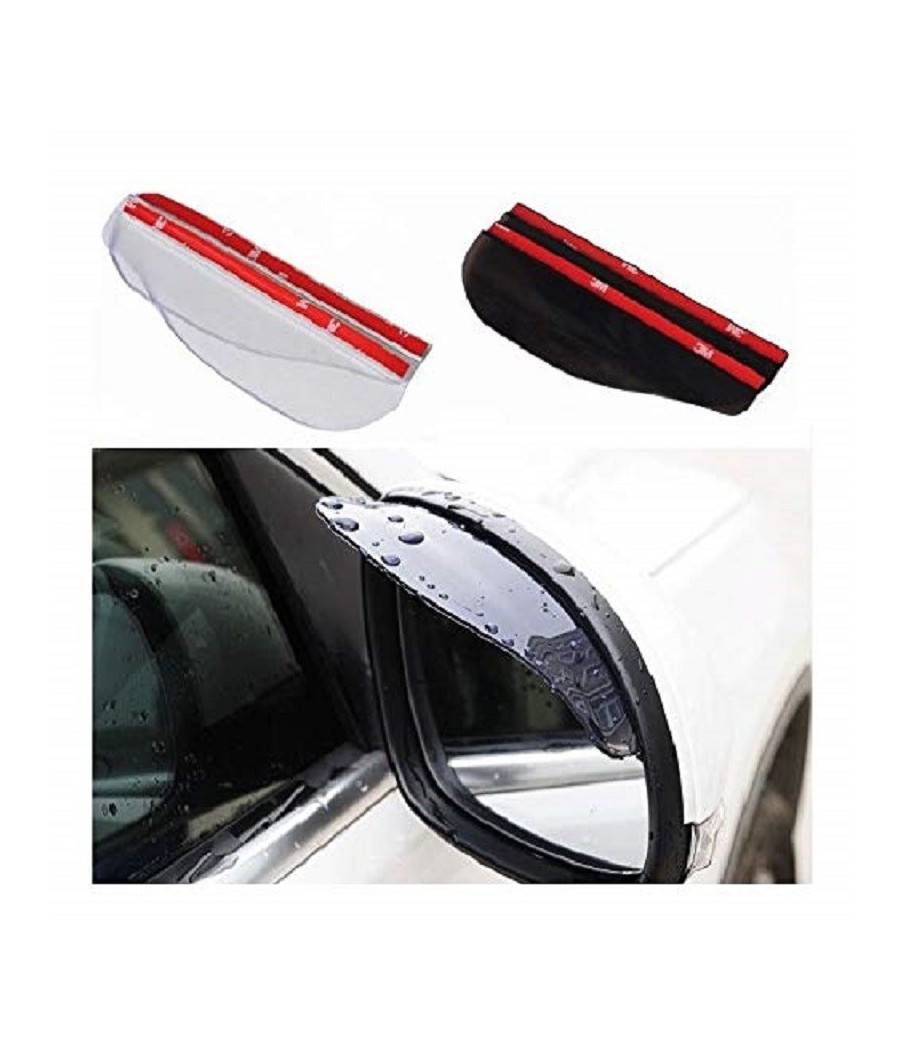 Coppia Deflettori Protezione Specchietti Retrovisori Antipioggia Adesivo Auto Ombra --0