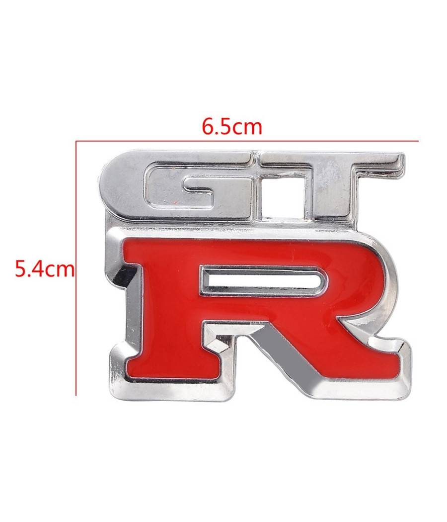 Adesivo Decorazione 3d In Metallo Cromato Per Auto Figura Stemma Gt R Sticker --1