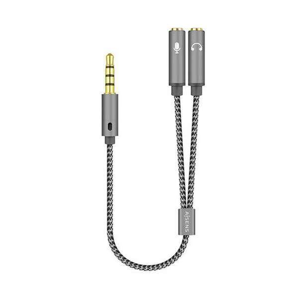 AISENS A128-0415 cavo audio 0,25 m 3.5mm 2 x 3.5mm Grigio-0
