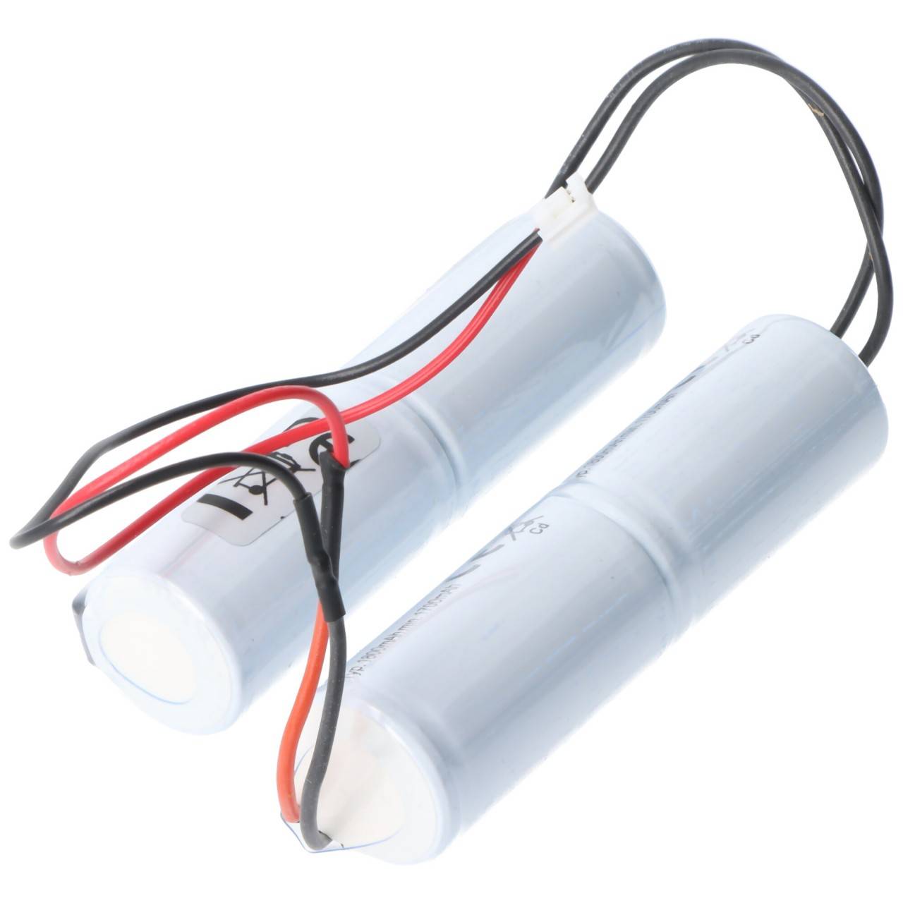Batteria per luce di emergenza NiCd 4,8 V 1800 mAh 2x L1x2 Sub-C con cavo e spina sostituisce Elubat 275 617-1